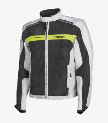 Scirocco Summer Jacket for Man from Hevik in color Grey & Fluor Yellow