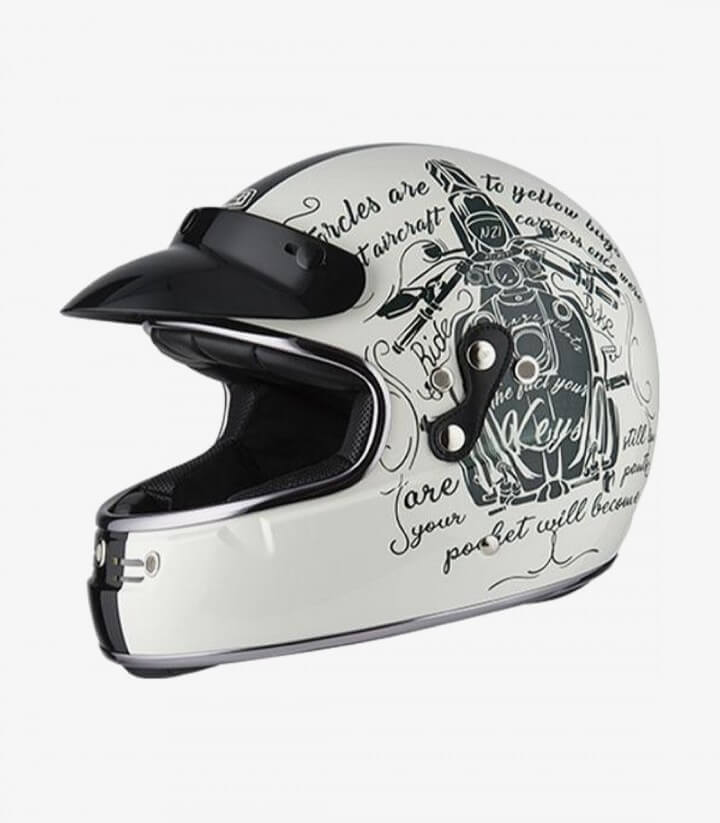 Casco Integral NZI Flat Track Tank Bone