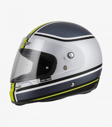 Integralhelm NZI Street Track 4 Outline Weiß und Gelb matt