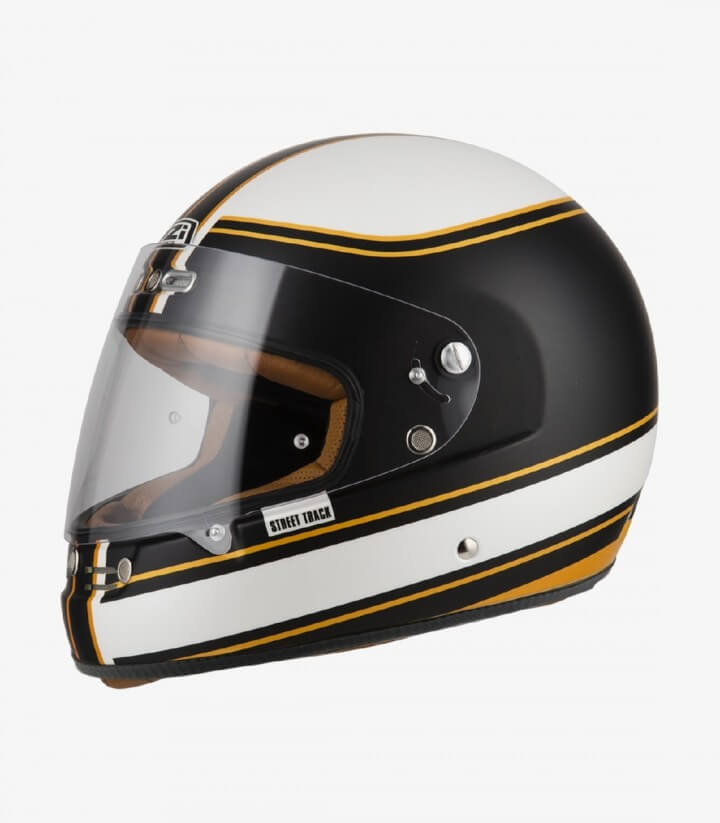 Casco Integral NZI Street Track 4 Outline Negro y naranja mate