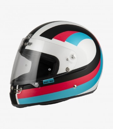 Integralhelm NZI Street Track 4 Waves Weiß und Schwarz matt