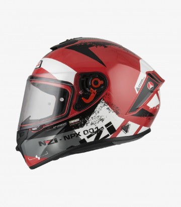 NZI Trendy Canadian Red&White Full Face Helmet