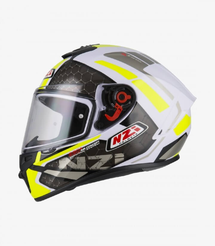 NZI Trendy Overtaking White&Lemon Full Face Helmet