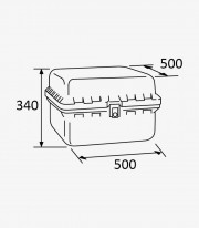 Maleta negra Puig Big Box para reparto 0713N