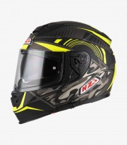 NZI Eurus 2 Duo Desert Black&Yellow Matt Full Face Helmet 150312A438
