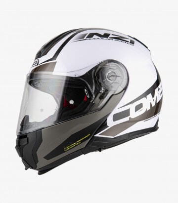NZI Combi 2 Duo Shock White & Black Modular Helmet