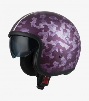NZI Rolling 4 Sun Mimetize Purple Matt Open Face Helmet