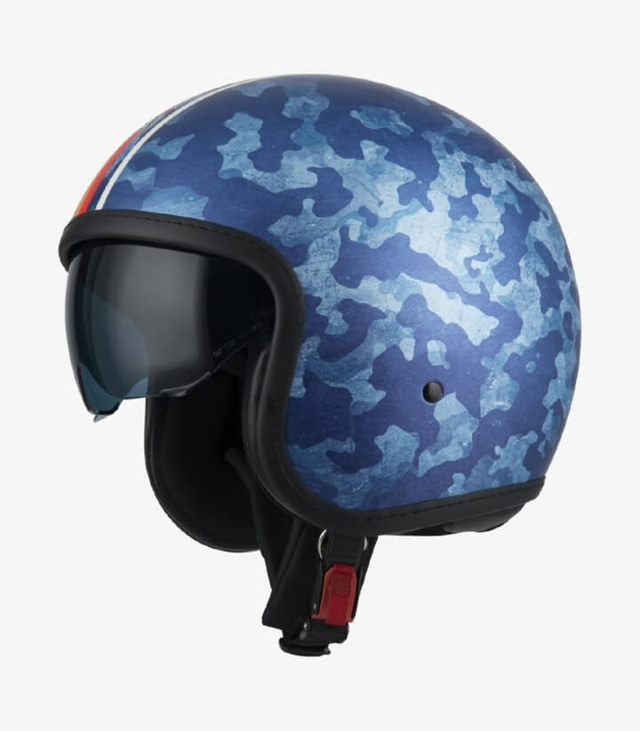 Casco Jet NZI Rolling 4 Sun Mimetize Azul Mate