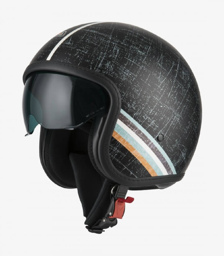 Casco Jet NZI Rolling 4 Sun Linien Negro Mate