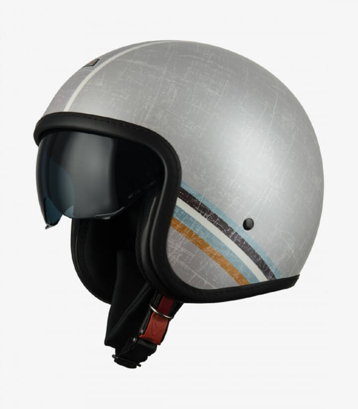 Casco Jet NZI Rolling 4 Sun Linien Gris claro mate