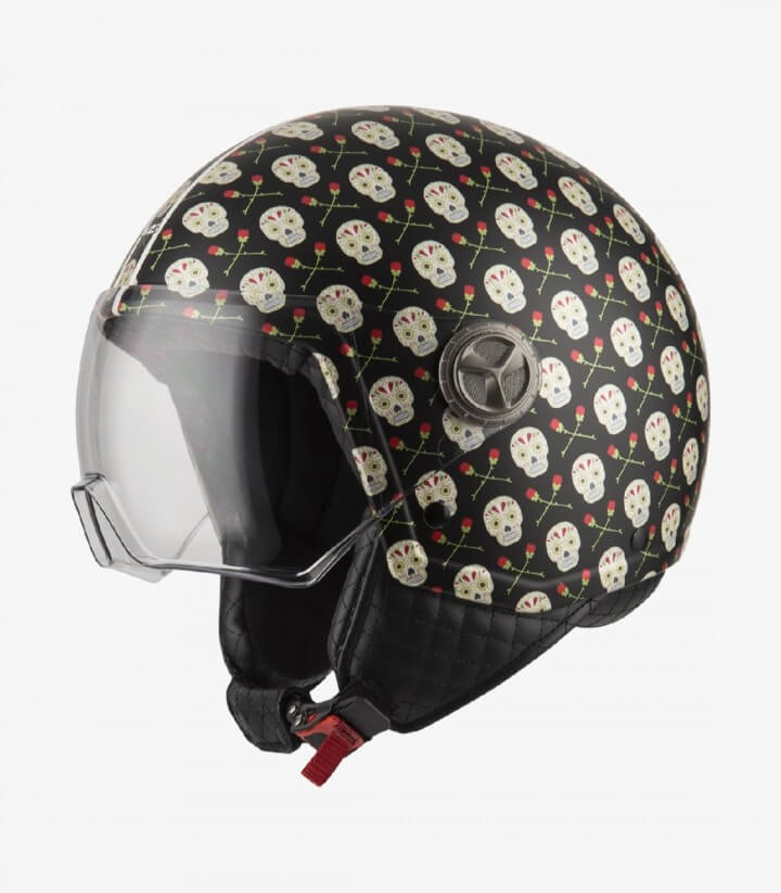 NZI Zeta 2 Optima Flor Black Matt Open Face Helmet