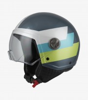 NZI Zeta 2 Optima Bandi Liquen & Pistacho Open Face Helmet