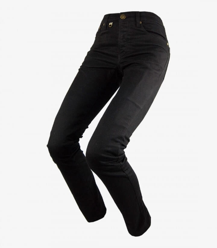 Damen-Motorradjeans By City Camaleon Schwarz