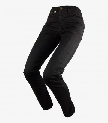 Damen-Motorradjeans By City Camaleon Schwarz