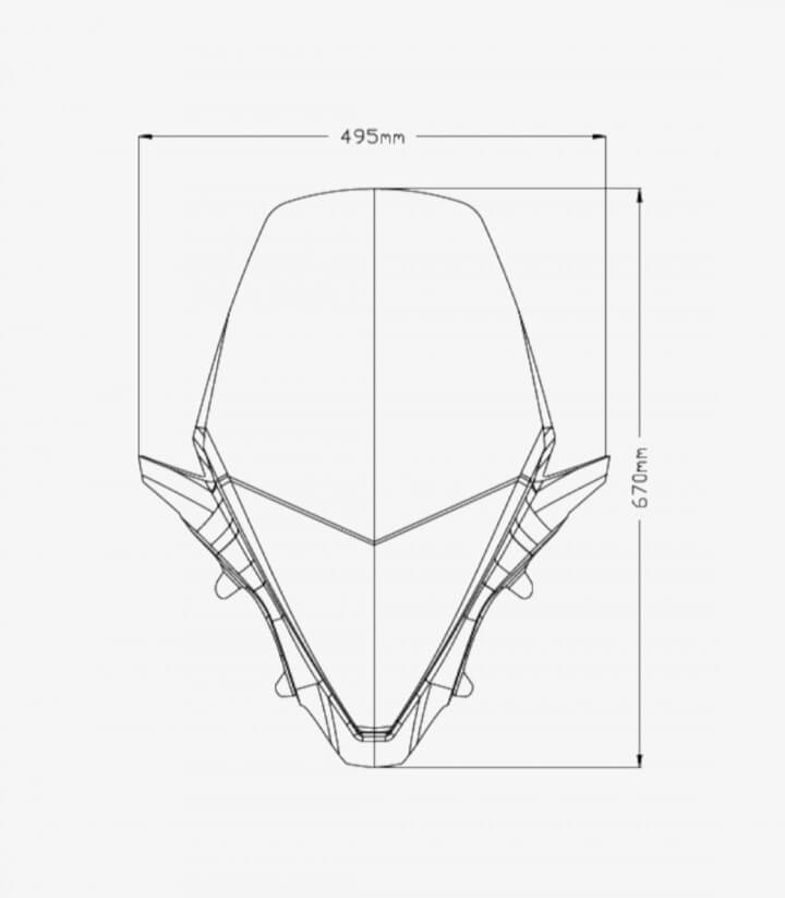 Pantalla Puig V-Tech Line Touring Honda PCX 2021 Ahumado oscuro 20637F 20637F
