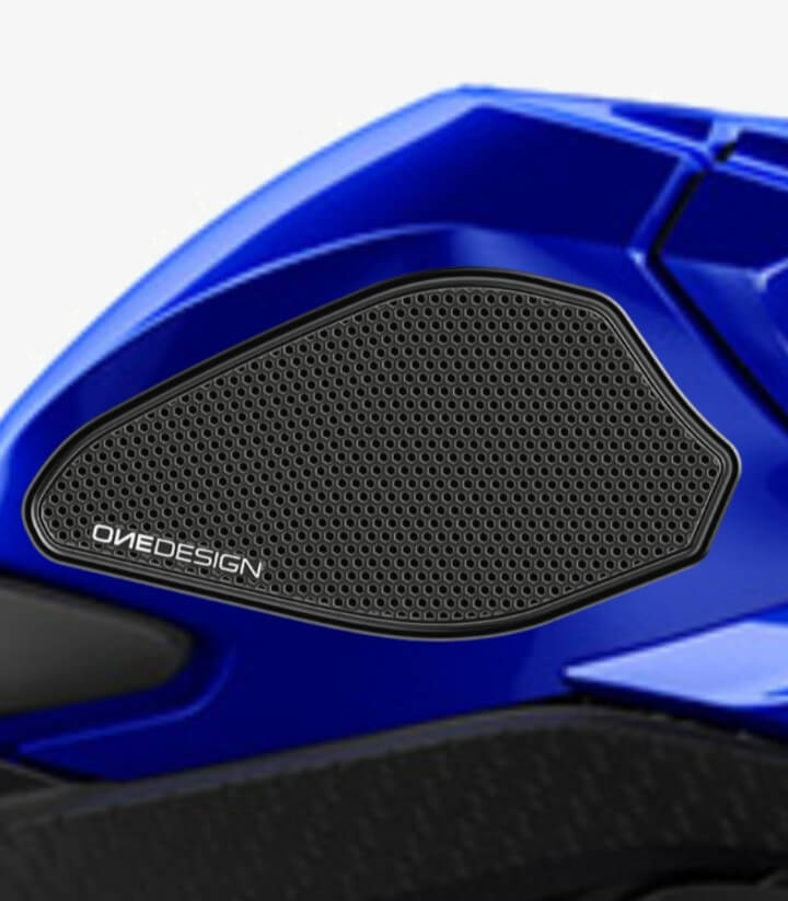 Seitliches Tankpad Yamaha YZF-R3 (19-23) in der Farbe Schwarz von Puig 20292N