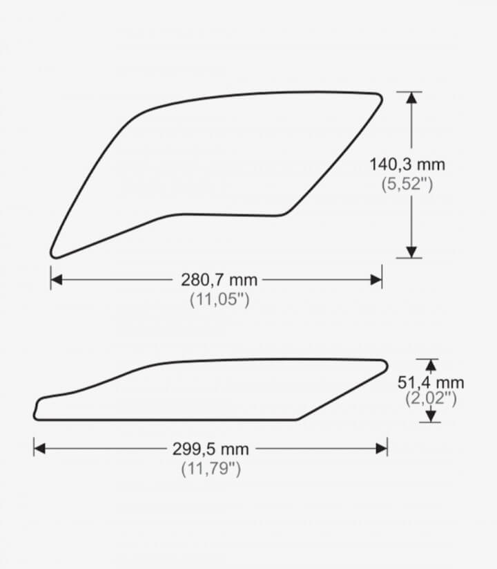 Puig Side Tank Pads One Design color Black 20094N