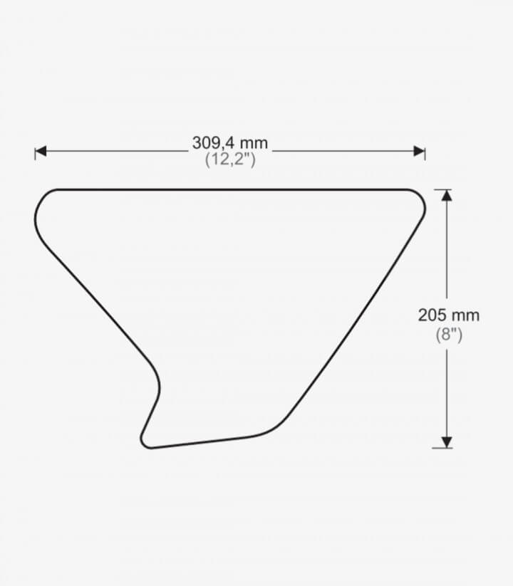 Seitliches Tankpad Yamaha XT1200Z Super Tenere (12-20), XT1200ZE Super Tenere (19-20) in der Farbe Klar von Puig 20093W
