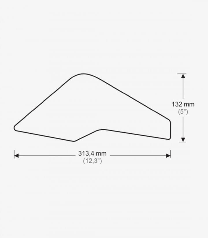 Seitliches Tankpad Yamaha MT-09 Tracer (15-17), Tracer 900 (18-20), Tracer 900 GT (18-20) in der Farbe Klar von Puig 20091W
