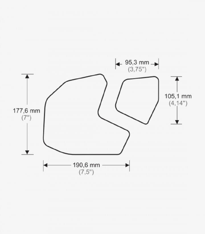 Seitliches Tankpad Yamaha MT-09 (13-20) in der Farbe Klar von Puig 20090W
