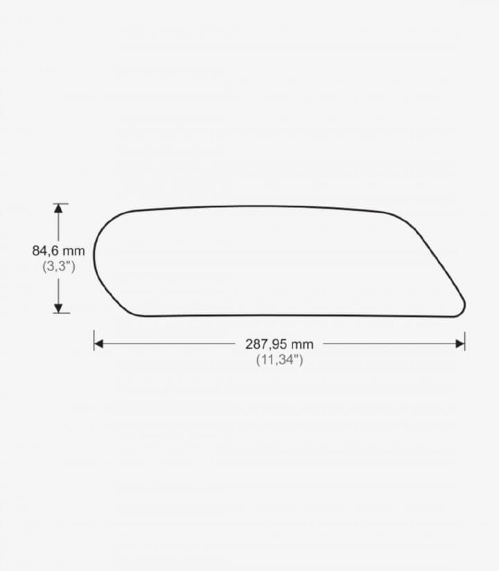 Seitliches Tankpad Kawasaki Ninja H2 SX (18-22), Ninja H2 SX SE (22), Z900 (17-23) in der Farbe Klar von Puig 20078W