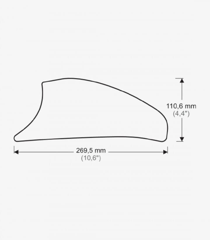 Seitliches Tankpad Kawasaki Versys 1000 (16-23) in der Farbe Klar von Puig 20077W