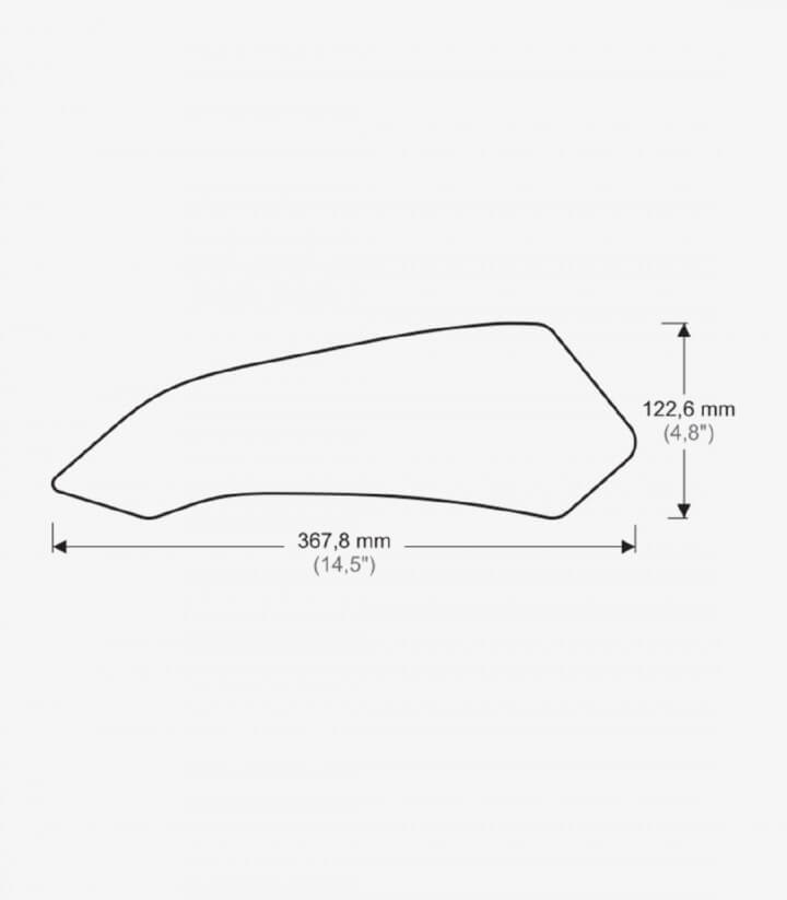 Seitliches Tankpad Ducati Multistrada 1200 Enduro (16-18), Multistrada 1260 Enduro (19-20) in der Farbe Schwarz von Puig 20070N