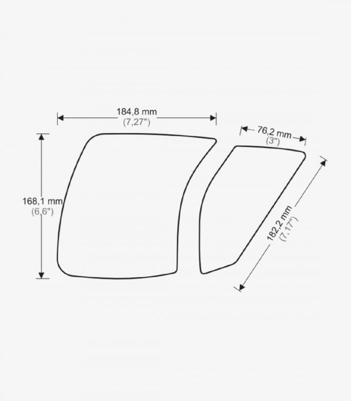 Puig Side Tank Pads One Design color Black 20067N