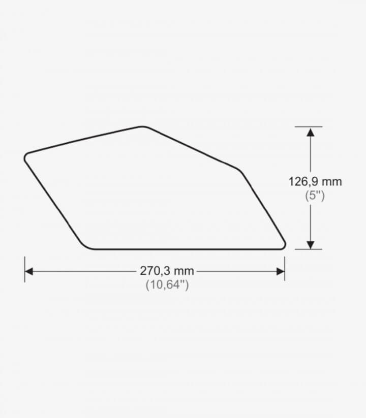Puig Side Tank Pads One Design color Black 20061N
