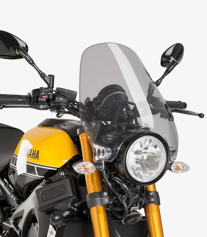 Windschild Puig Custom II Getönt 0336H für Motorräder mit Rundscheinwerfer