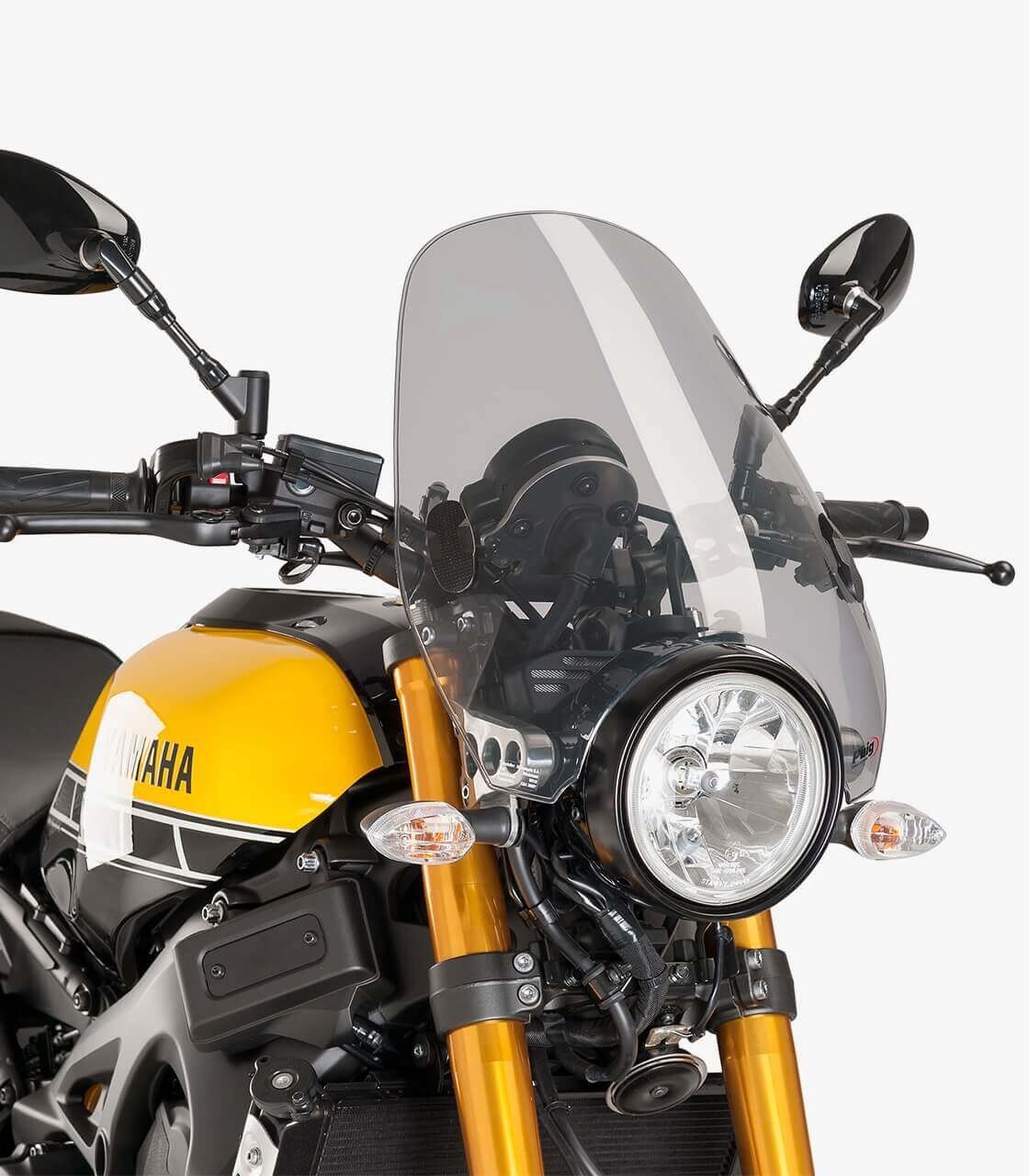 Puig Custom II Smoked Tall Windshield for Round Headlight 0336H