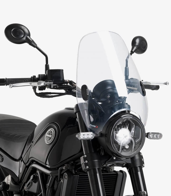 Windschild Puig Custom II Klar 0336W für Motorräder mit Rundscheinwerfer