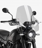 Puig Touring I Transparent Tall Windshield for Round Headlight 0856W 0856W