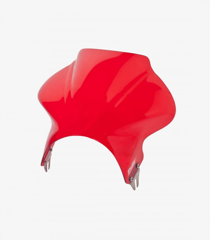 Puig Cockpit Red Short Windshield for Round Headlight