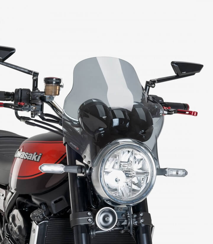 Kurzes Windschild Puig Modell Top für Rundscheinwerfer in Getönt 1309H