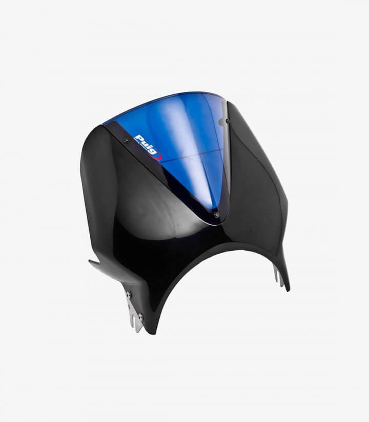 Kurzes Windschild Puig Modell Vision für Rundscheinwerfer in Schwarz 003NH