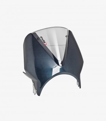 Kurzes Windschild Puig Modell Vision für Rundscheinwerfer in Carbon-Optik 003CH