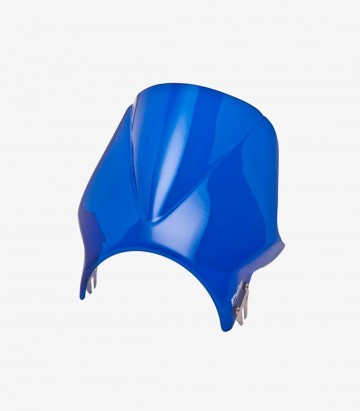 Puig Windy Blue Short Windshield for Round Headlight 1482A