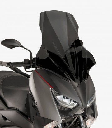 Yamaha X-MAX 125 / 300 / 400 (2017 - 2023) Puig V-Tech Line Touring Dark smoked Windscreen 9476F