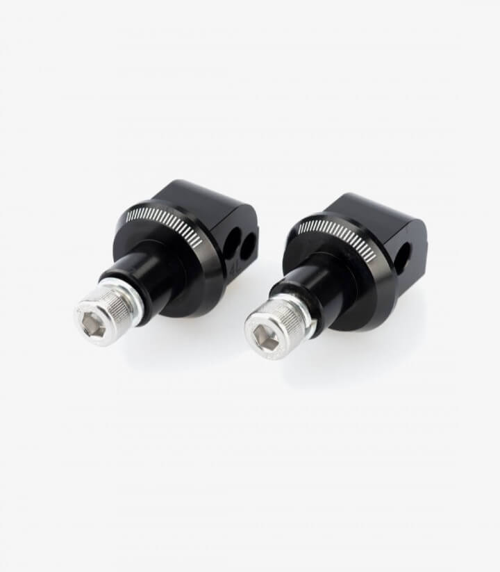 Juego de herrajes de estribera para Aprilia SRV850 (2012), SRV850 (2014 - 2016), TUONO 660 (2021 - 2022) Puig 6633N para pasajer