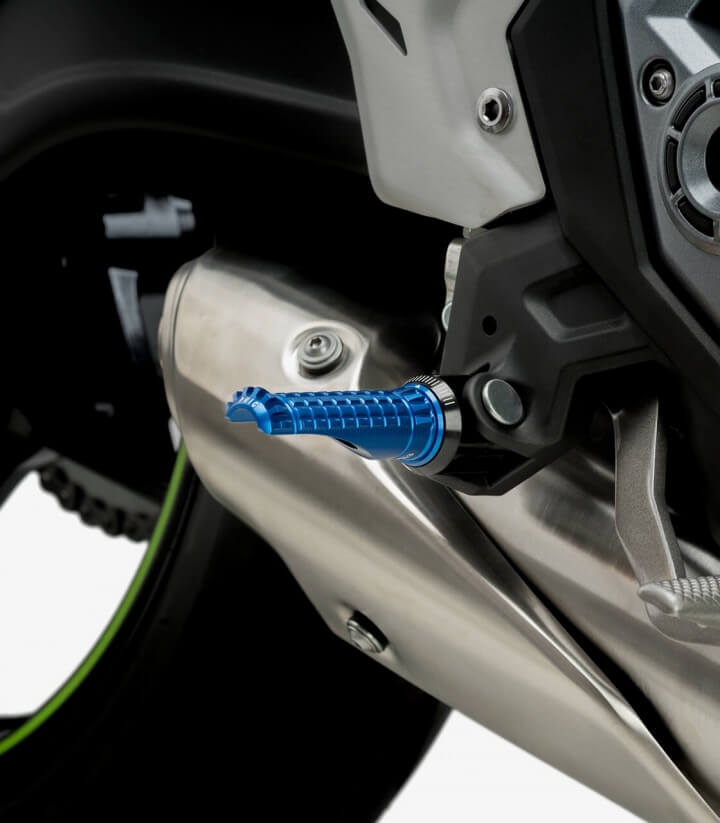 Puig blue R-Fighter motorcycle footpegs 9192A