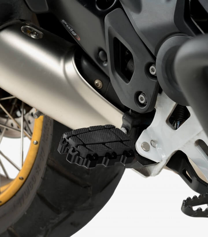 Puig black Enduro 2.0 motorcycle footpegs 20851N