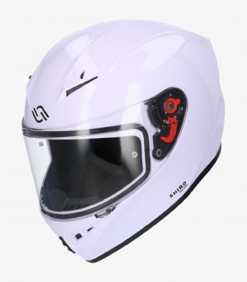 White Full Face Shiro SH-870 Fighter Solid Helmet