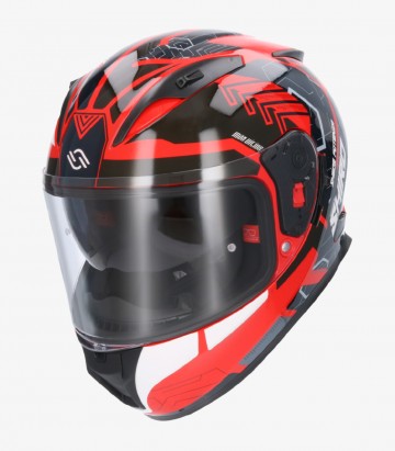 Shiro SH-605 Shadow Potenza red Full Face Helmet