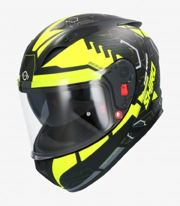 Shiro SH-605 Shadow Potenza fluor yellow Full Face Helmet