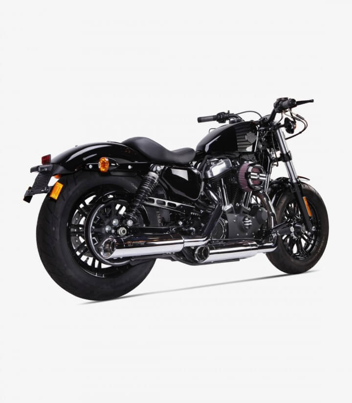 Auspuff Ironhead HC1-3C für Harley Davidson Sportster XL 883/1200 (04-13) in der Farbe Verchromt