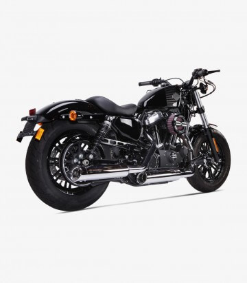 Auspuff Ironhead HC1-3C für Harley Davidson Sportster XL 883/1200 (04-13) in der Farbe Verchromt