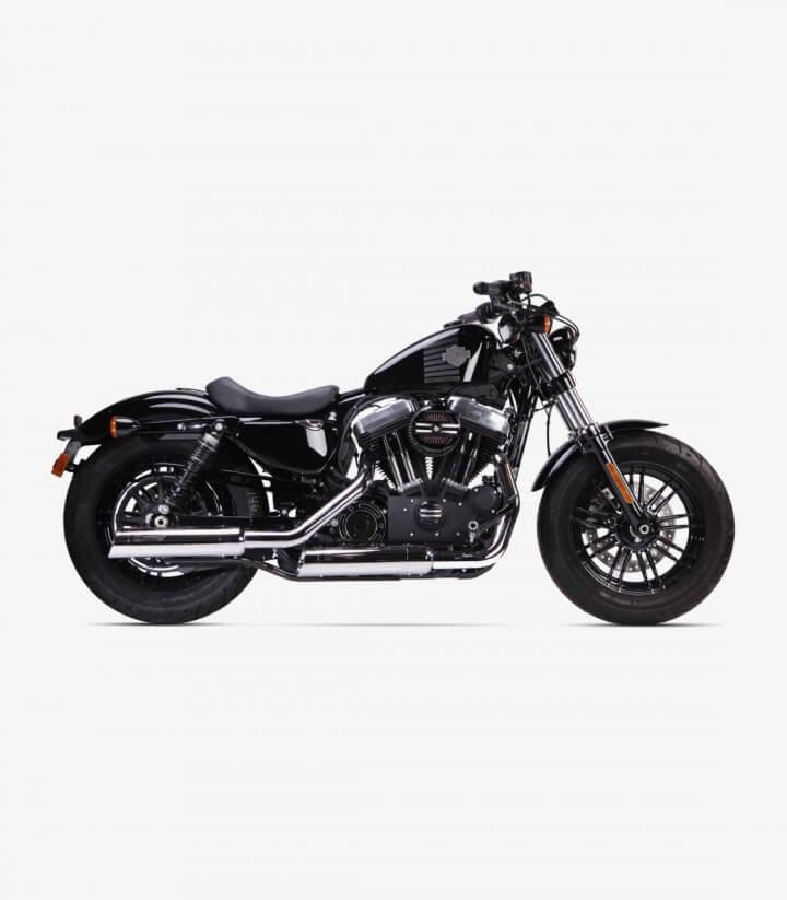 Auspuff Ironhead HC1-3C für Harley Davidson Sportster XL 883/1200 (04-13) in der Farbe Verchromt