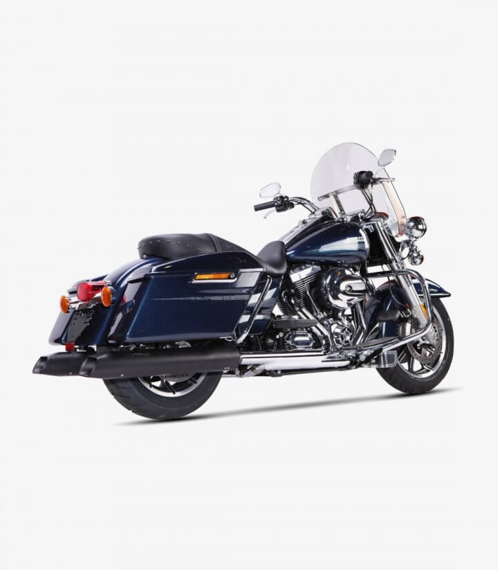 Auspuff Ironhead HC2-1B für H-D Touring Road King (06-16) in der Farbe Schwarz