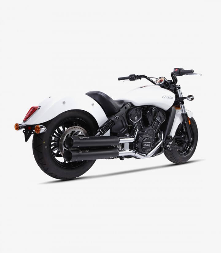 Auspuff Ironhead HC1-2B für Indian Scout (15-23) in der Farbe Schwarz